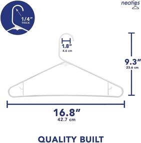 img 2 attached to 👚 30pk of Heavy Duty White Plastic Hangers with Bar Hooks by Neaties – Ideal for Pants, Shirts, or Dresses