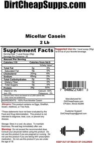 img 1 attached to DirtCheapSupps Com Micellar Casein Unflavored 2Lb