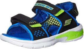 img 4 attached to Skechers Мальчиковые сандалии 90558L черные мальчики обувь