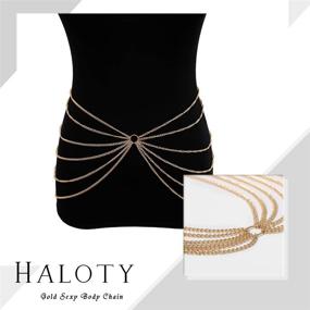 img 1 attached to Haloty Layered Jewelry Nightclub Accessories