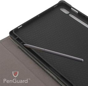 img 1 attached to 📱 Black Samsung Galaxy Tab S7 Plus Case with S Pen Holder – Protective Tablet Cover featuring Secure Multi Angle Stand for Samsung Tab S7 2020 Model SM-T970 &amp; SM-T976B - CUVR