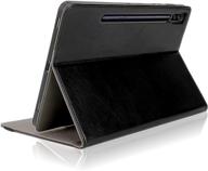 📱 black samsung galaxy tab s7 plus case with s pen holder – protective tablet cover featuring secure multi angle stand for samsung tab s7 2020 model sm-t970 &amp; sm-t976b - cuvr logo