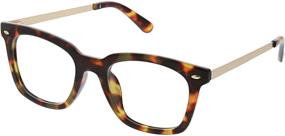 img 4 attached to PeeperSpecs Limelight Oversized Blocking Tortoise Vision Care in Reading Glasses