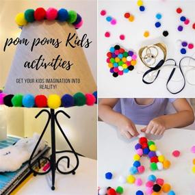 img 1 attached to 🎨 Wau Craft Pom Poms Balls - 300pcs 1-inch Multicolored Pompoms in Reusable Zipper Bag for Arts, DIY Projects, and More