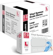 latex-free & powder-free medical synmax vinyl exam gloves - large, bmpf-3003 (case of 1,000) logo