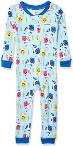img 2 attached to 🦈 Nickelodeon Shark Cotton Footless Pajamas for Boys: Comfortable Sleepwear & Robes