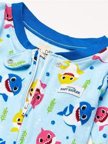 img 1 attached to 🦈 Nickelodeon Shark Cotton Footless Pajamas for Boys: Comfortable Sleepwear & Robes