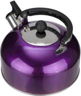 ☕ hemoton 3l purple stainless steel whistling teapot for stove top - premium kitchen supplies for home logo