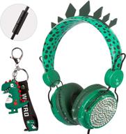 🦖 safe and fun kids dinosaur headphones - adjustable headband, microphone, volume limit 85db - perfect xmas gift for boys and girls logo