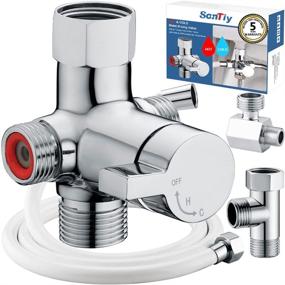 img 4 attached to 🚽 SonTiy Hot and Cold Bidet Mixing Valve Kit: Warm Bidet T-adapter Metal T Valve with Brass Tee Connector for Bidet Toilet Seat Attachment and Handheld Bidet Sprayer - Anti Leak