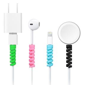 img 3 attached to 24 Piece Charger Cable Saver: Silicone Wire Protector for Mouse & Cellphone Data Lines (Available in Black, Pink, Blue, Green)