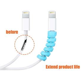 img 1 attached to 24 Piece Charger Cable Saver: Silicone Wire Protector for Mouse & Cellphone Data Lines (Available in Black, Pink, Blue, Green)