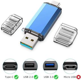 img 3 attached to 🔌 KOOTION 64GB USB C Flash Drive - 2 in 1 USB 3.0 + USB Type C Thumb Drive | High Speed up to 90 MB/s | Dual OTG USB Stick for Samsung, Huawei, MacBook, Chromebook Pixel, and More