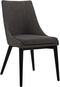 img 3 attached to Modway Viscount Mid-Century Modern Brown Upholstered Dining Chair