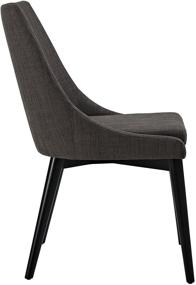 img 2 attached to Modway Viscount Mid-Century Modern Brown Upholstered Dining Chair