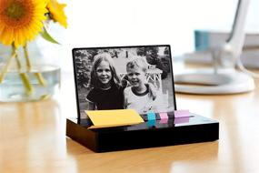 img 1 attached to 📝 Post-it Pop-up Notes Pop-up Note/Flag Dispenser + Photo Frame | 3 x 3 Pad, Includes 50 1-inch Flags | Sleek Black Design (PH-100-BK)