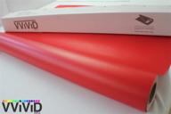 🔴 satin matte red vvivid vinyl wrap roll with air release technology - 1ft x 5ft logo