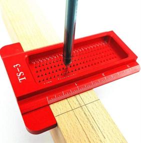 img 2 attached to 🛠️ YWNYT Woodworking Scriber, T Type Woodworking Hole Positioning Crossed Gauge 45/90 Degree Line Gauge Saddle Square Layout Scriber, Aluminum Alloy Ruler for Small Carpenter