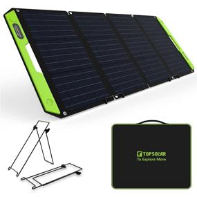 img 3 attached to 🔋 Topsolar 100W Foldable Solar Panel Battery Charger Kit - Ideal for Portable Generators, Power Stations, Cell Phones, 12V Cars, Boats, RVs, Trailers - Supports Dual 5V USB and 19V DC Output
