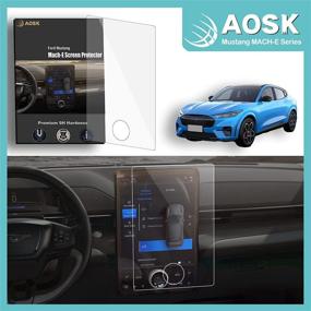 img 4 attached to 📱 2021 Mustang Mach-E Прозрачный защитный экран 9H HD - Центр управления AOSK, совместимость с устранением бликов