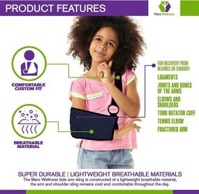 img 2 attached to 🩺 Premium Pediatric Kids Medical Shoulder and Arm Sling – Adjustable Neck Support for Children – Thumb Loop & Added Stability – Blue