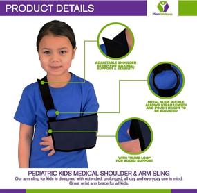 img 3 attached to 🩺 Premium Pediatric Kids Medical Shoulder and Arm Sling – Adjustable Neck Support for Children – Thumb Loop & Added Stability – Blue