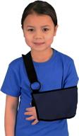 🩺 premium pediatric kids medical shoulder and arm sling – adjustable neck support for children – thumb loop & added stability – blue логотип