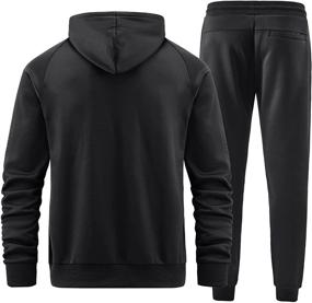 img 2 attached to Tracksuits Jogging Running Sweatsuits Full Zip Men's Clothing