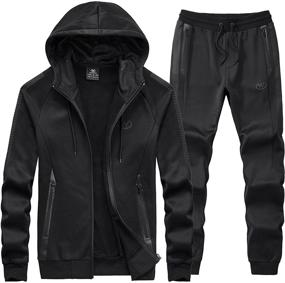 img 3 attached to Tracksuits Jogging Running Sweatsuits Full Zip Men's Clothing
