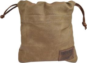 img 3 attached to Handmade Waxed Canvas Golf Valuables Field / Travel / Tech / Board Game Dice Pouch by Hide & Drink :: Fatigue