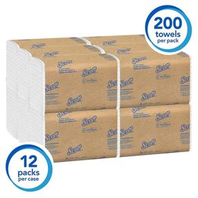 img 3 attached to Scott Essential C Fold Paper Towels (01510): Quick-Dry Absorbency & Convenience – Bulk 12 Packs / Case, 200 Towels per Pack