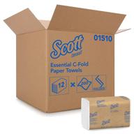 scott essential c fold paper towels (01510): quick-dry absorbency & convenience – bulk 12 packs / case, 200 towels per pack logo