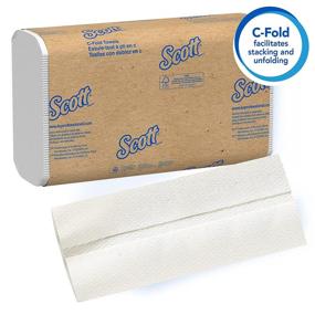 img 1 attached to Scott Essential C Fold Paper Towels (01510): Quick-Dry Absorbency & Convenience – Bulk 12 Packs / Case, 200 Towels per Pack