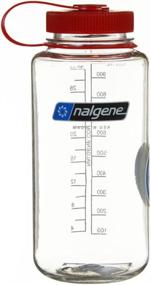 img 2 attached to 💧 Nalgene Tritan Wide Mouth BPA-Free Water Bottle, 32-Ounces, Clear with Red Cap