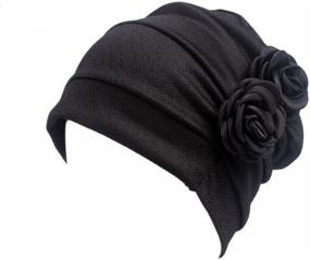 img 2 attached to HONENNA Chemo Caps Headwear for Women: Turbans, Beanies, Flowers, Hats, Headwrap for Cancer Patients with Hair Loss