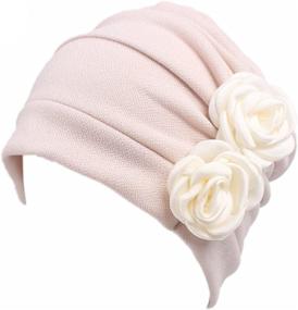 img 1 attached to HONENNA Chemo Caps Headwear for Women: Turbans, Beanies, Flowers, Hats, Headwrap for Cancer Patients with Hair Loss