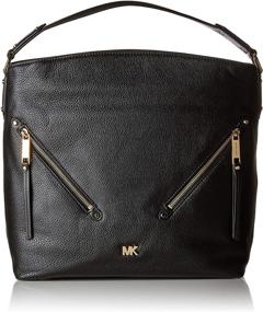 img 4 attached to Стильные женские черные сумки на плечо и кошельки от Michael Kors для модных женщин.