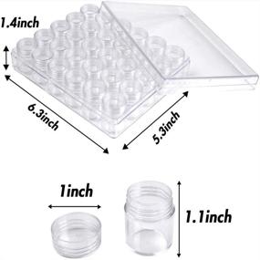 img 1 attached to 💎 Clear Plastic Diamond Storage Box, NCTP 30PCS Small Containers with Lid for Embroidery, Jewelry Painting, DIY Art Craft, Rhinestones, Sewing, Cosmetic, Nail Designs, Glitter Powder