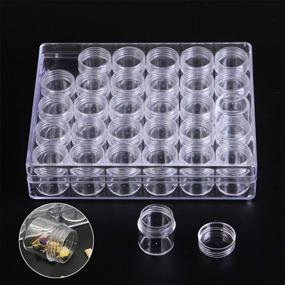 img 4 attached to 💎 Clear Plastic Diamond Storage Box, NCTP 30PCS Small Containers with Lid for Embroidery, Jewelry Painting, DIY Art Craft, Rhinestones, Sewing, Cosmetic, Nail Designs, Glitter Powder