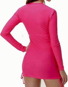 img 3 attached to Stay Protected and Stylish with Women's UPF 50+ Long Sleeve Wetsuit Swimsuit Zip Top