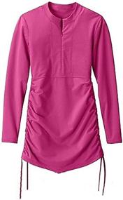 img 2 attached to Stay Protected and Stylish with Women's UPF 50+ Long Sleeve Wetsuit Swimsuit Zip Top