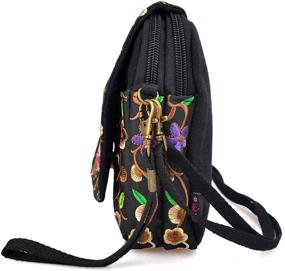 img 2 attached to Stylish Jiyaru Embroidered Cellphone Crossbody Multicolor Women's Handbags & Wallets: A Must-Have Accessory!