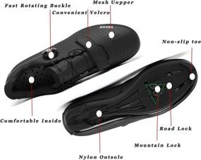 img 1 attached to 🚴 Premium Cycling Shoes for Men - Professional Road Bike Shoes with SPD Pedals for Indoor and Outdoor Cycling - Lock Pedal Bike Shoes