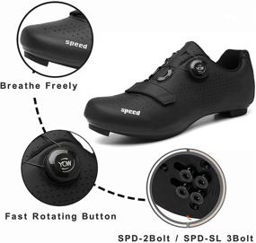 img 2 attached to 🚴 Premium Cycling Shoes for Men - Professional Road Bike Shoes with SPD Pedals for Indoor and Outdoor Cycling - Lock Pedal Bike Shoes