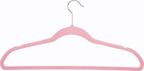 img 3 attached to 60-Pack Premium Velvet Hangers - Durable & Slim Non-Slip Hangers - 360 Degree Rotatable Hook - Space Saving Ultra Thin Hangers for Coats, Pants, Suits, Jackets - Pink