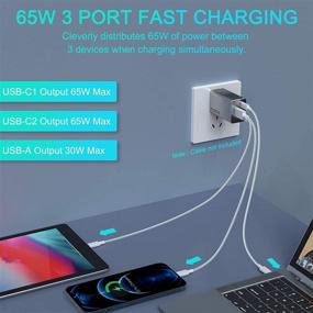 img 3 attached to 🔌 nubia 3-Port 65W Wall Charger: USB-C GaN Fast Charger, PD 3.0 Type C Adapter for iPhone, iPad, MacBook, MagSafe, Samsung & More