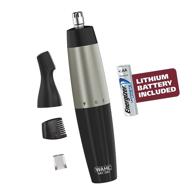 💇 wahl groomsman lithium battery trimmer: ultimate facial and eyebrow hair grooming set for men and women - stainless/black, 5 piece kit logo
