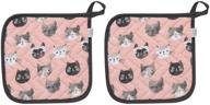🐱 набор кухонных прихваток now designs 803889aa: мяу - теплостойкие аксессуары для кухни. логотип