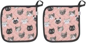 img 1 attached to 🐱 Набор кухонных прихваток Now Designs 803889aa: Мяу - теплостойкие аксессуары для кухни.