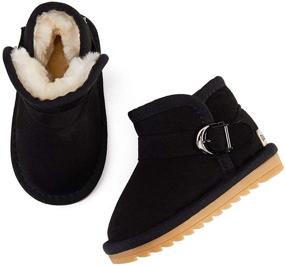 img 3 attached to 👶 BMCiTYBM Baby Snow Boots – Warm Winter Shoes for Boys and Girls, Non-Slip Faux Fur Lined Outdoor Boots (6-24 Months)